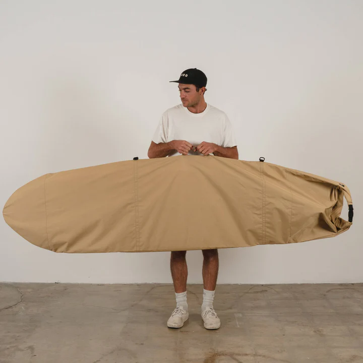 Faro surfboard bag - hand made from recycled plastic canvas - a tough cover for your board.